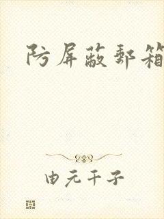 《防屏蔽邮箱》小说封面