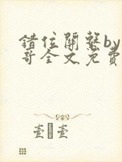 错位关系by东哥全文免费阅读封面