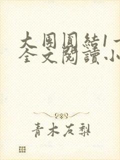 大团圆结1一6全文阅读小说于兜兜