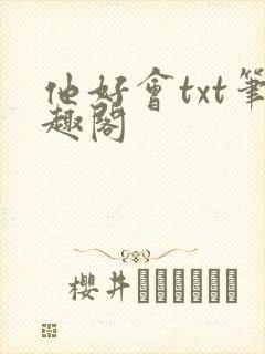 他好会txt笔趣阁