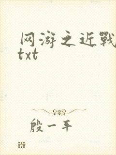 网游之近战法师txt