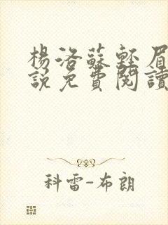 杨洛苏轻眉笔小说免费阅读