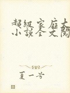 超级家庭大杂烩小说全文阅读