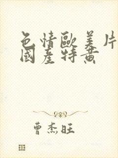 色情欧美片午夜国产特黄封面