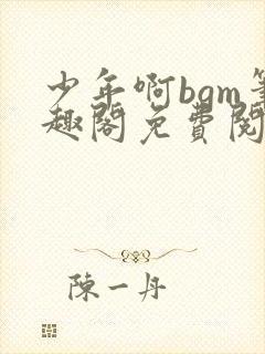 少年啊bgm笔趣阁免费阅读全文下载