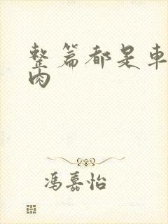 整篇都是车的多肉封面