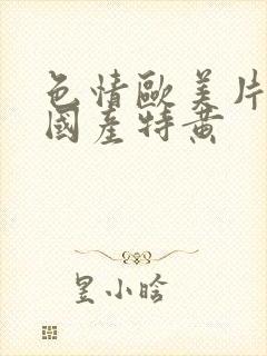 色情欧美片午夜国产特黄