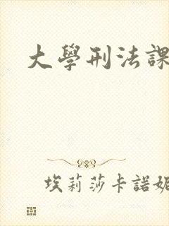 大学刑法课