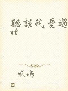 听说我爱过你txt