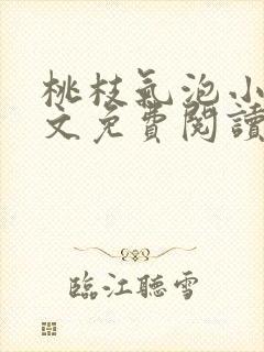 桃枝气泡小说全文免费阅读