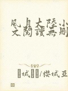 风月大陆小说全文阅读无删减