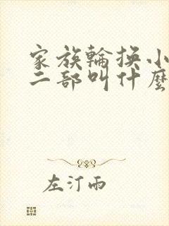 家族轮换小说第二部叫什么名字