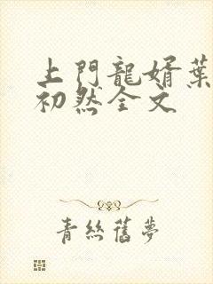 上门龙婿叶辰萧初然全文