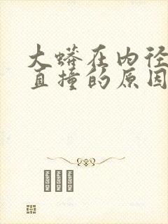 大蟒在内径横冲直撞的原因