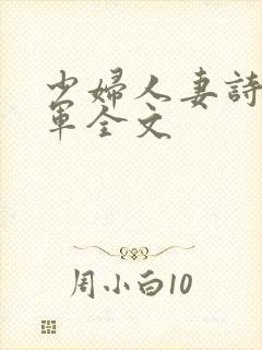 少妇人妻诗雨小军全文