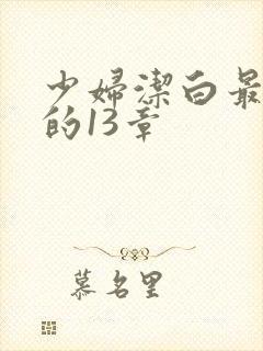 少妇洁白最刺激的13章