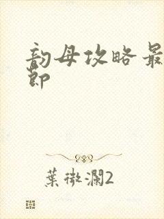 韵母攻略最新章节