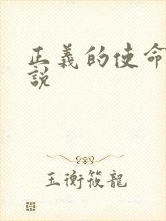 正义的使命 小说