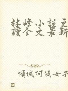 林峰小说免费阅读全文最新章节