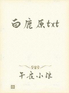 白鹿原txt