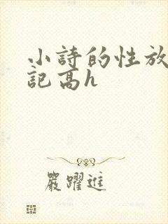 小诗的性放荡日记高h