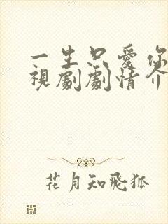 一生只爱你 电视剧剧情介绍