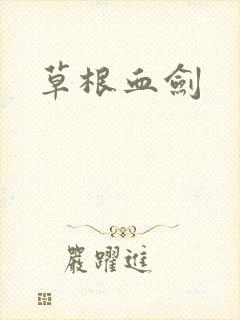 《草根血剑》小说封面