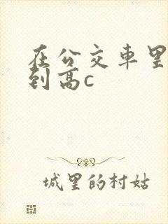 在公交车里c弄到高c