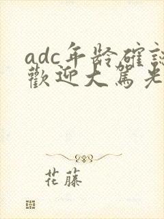 adc年龄确认欢迎大驾光临小说