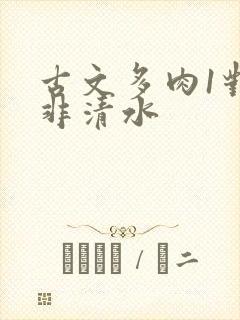 古文多肉1对n非清水