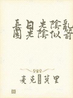 长日光阴乱作一团光阴似箭眇眇