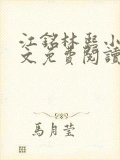 江铭林熙小说全文免费阅读