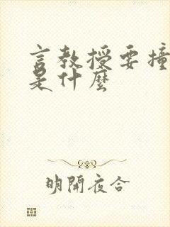 言教授要撞坏了是什么