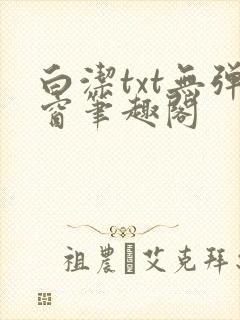 白洁txt无弹窗笔趣阁