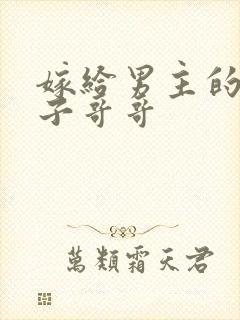 嫁给男主的病秧子哥哥