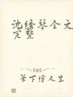 沈绣琴全文阅读完整