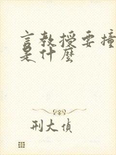 言教授要撞坏了是什么