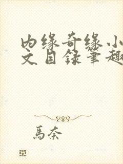 内缘奇缘小说全文目录笔趣阁