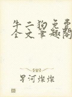 牛二狗免费阅读全文笔趣阁