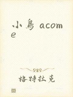 小鸟 acome