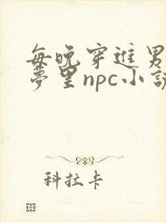 每晚穿进男神的梦里npc小说