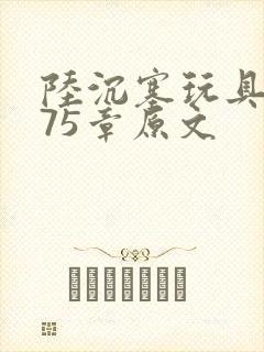 陆沉塞玩具高速75章原文