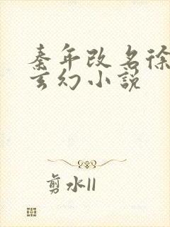 《秦年改名徐年的玄幻小说》小说封面