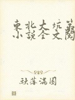 东北大坑第二部小说全文阅读