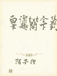 白洁txt全集笔趣阁下载