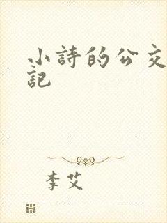 小诗的公交车日记