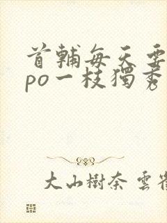 首辅每天要不够po一枝独秀全文