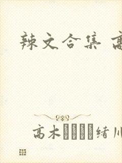 辣文合集 高h