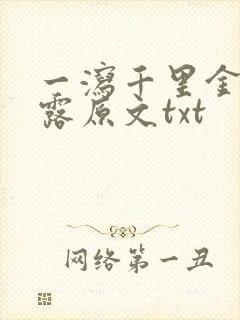 一泻千里金银花露原文txt