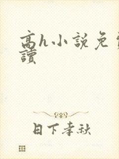 高h小说免费阅读